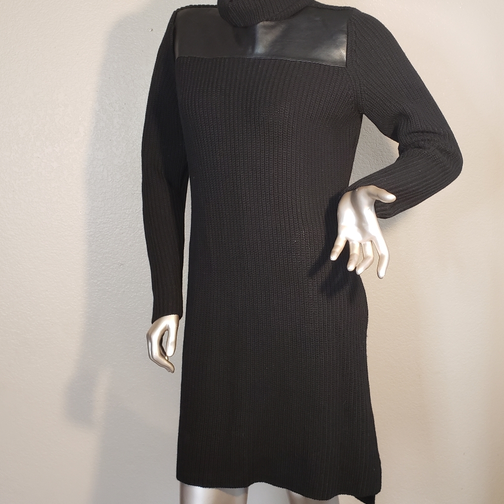 ANN TAYLOR Black Sweater Turtleneck Dress Med or Large PLEASE CHECK PICTURES - Picture 12 of 16